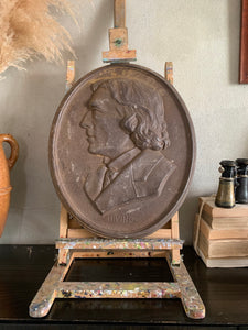 Victorian Cast Iron Plaque of Sir Henry Irving