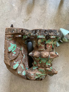 Wooden Carved Antique Candle Bracket