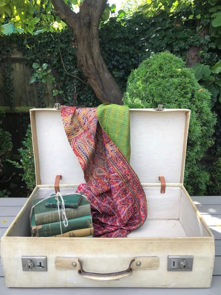 Vintage Cream Suitcase
