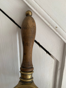 Antique Brass Clip On Trivet with Wooden Handle