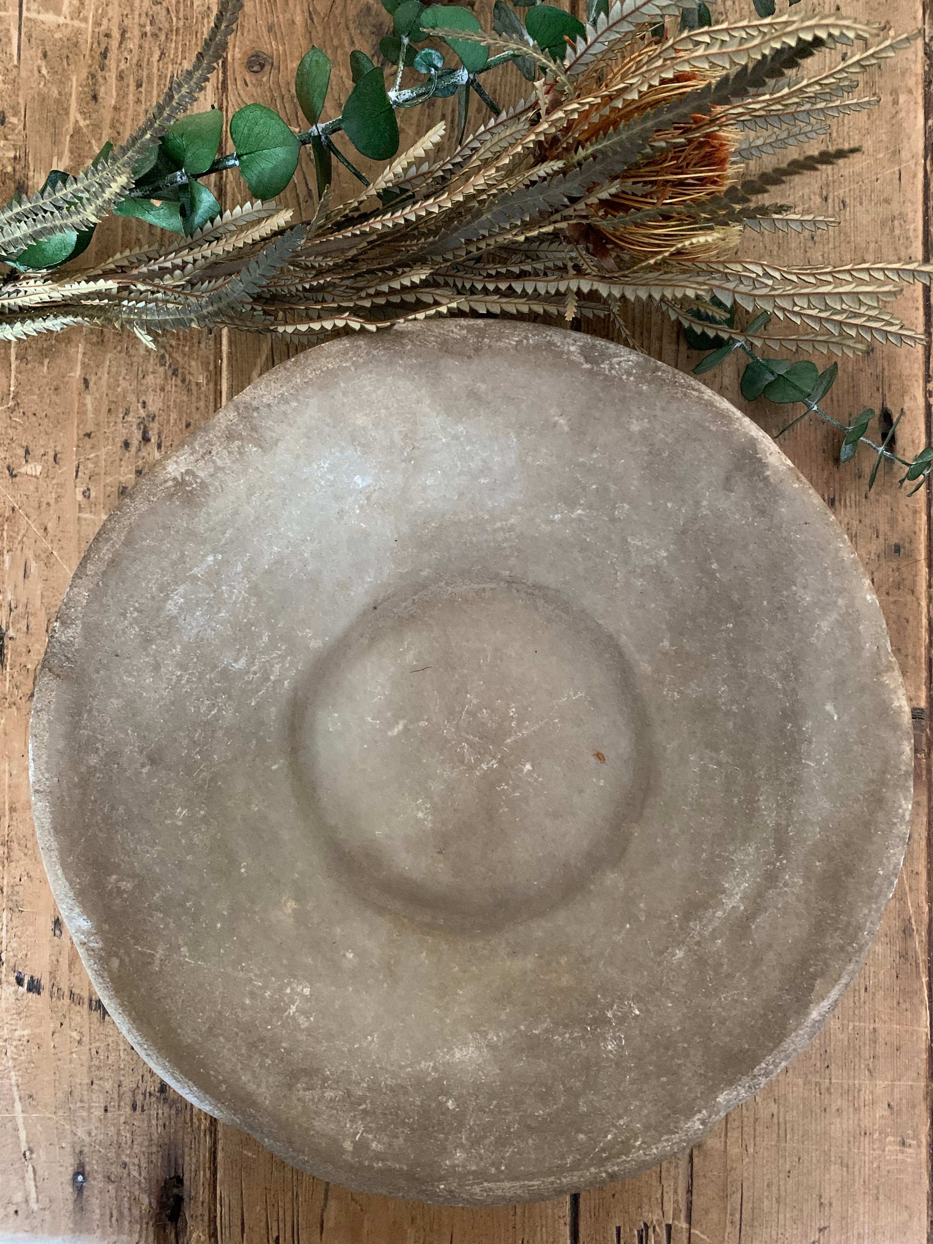 Small Antique Marble Stone Bowl 2