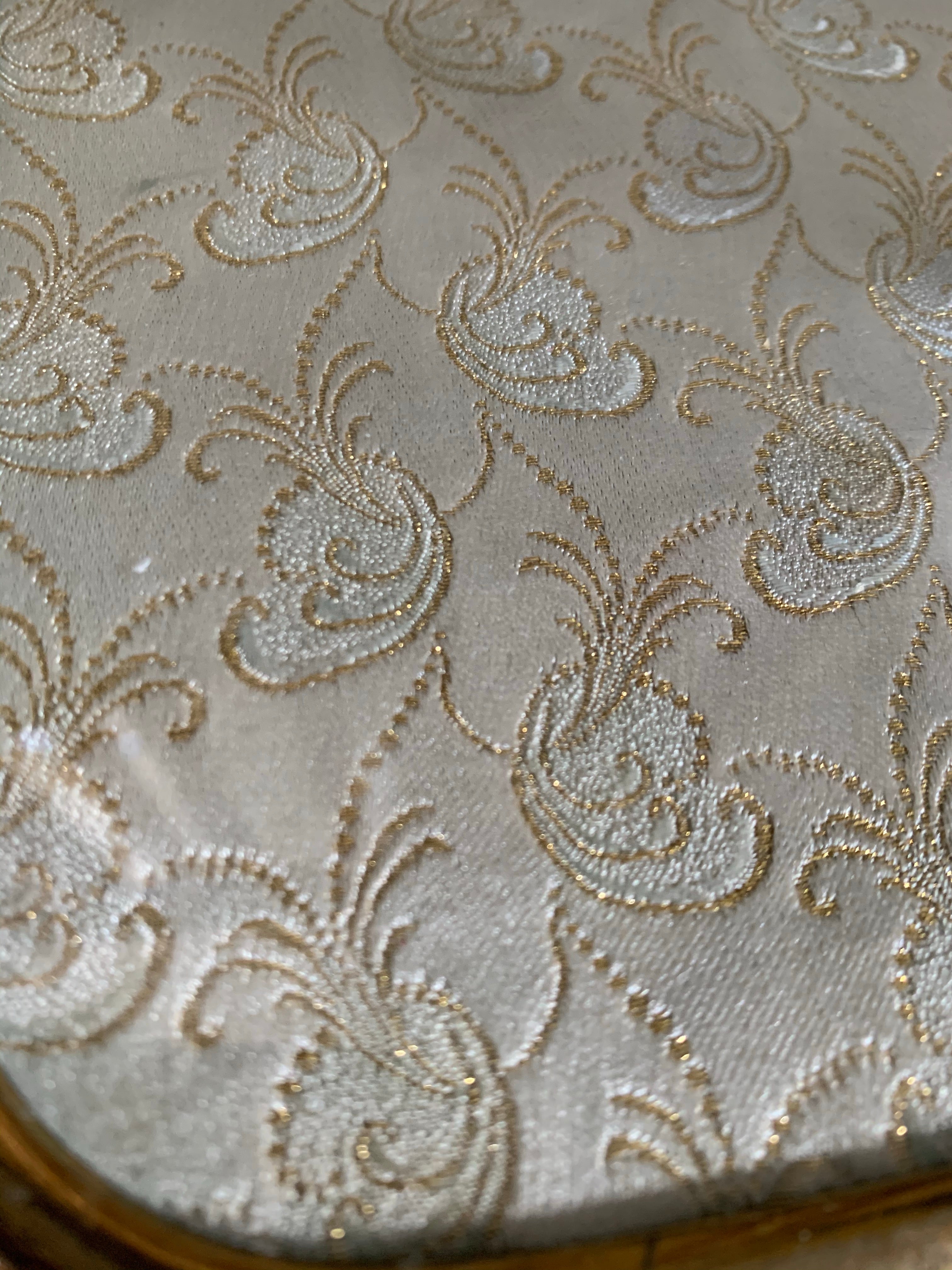 Lace and Gilded Metal Tray