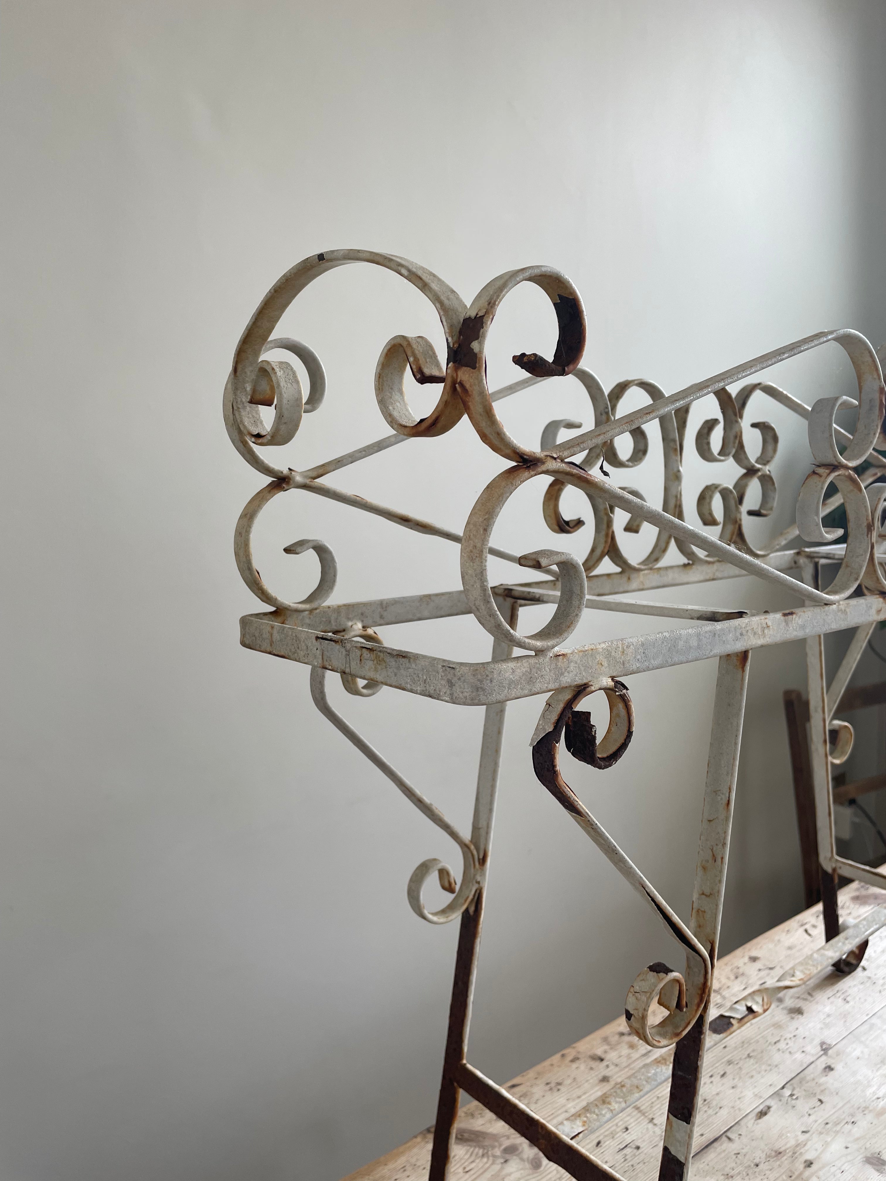 Long Wrought Iron Plant Stand