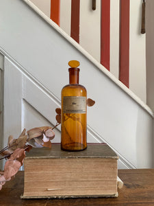 Antique Apothecary Bottle with original “Ether” label