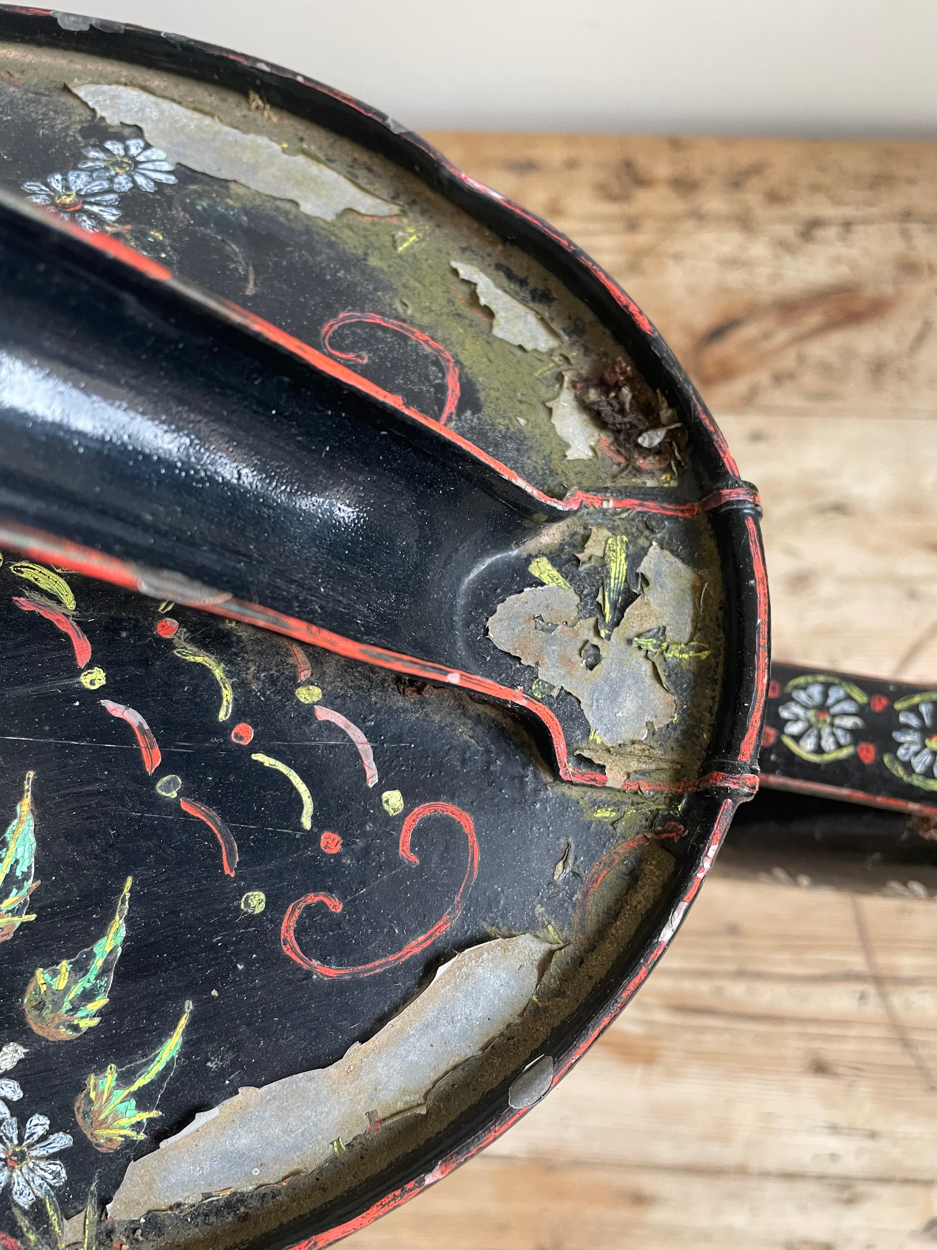 “Bargeware” Hand-Painted Metal Watering Can