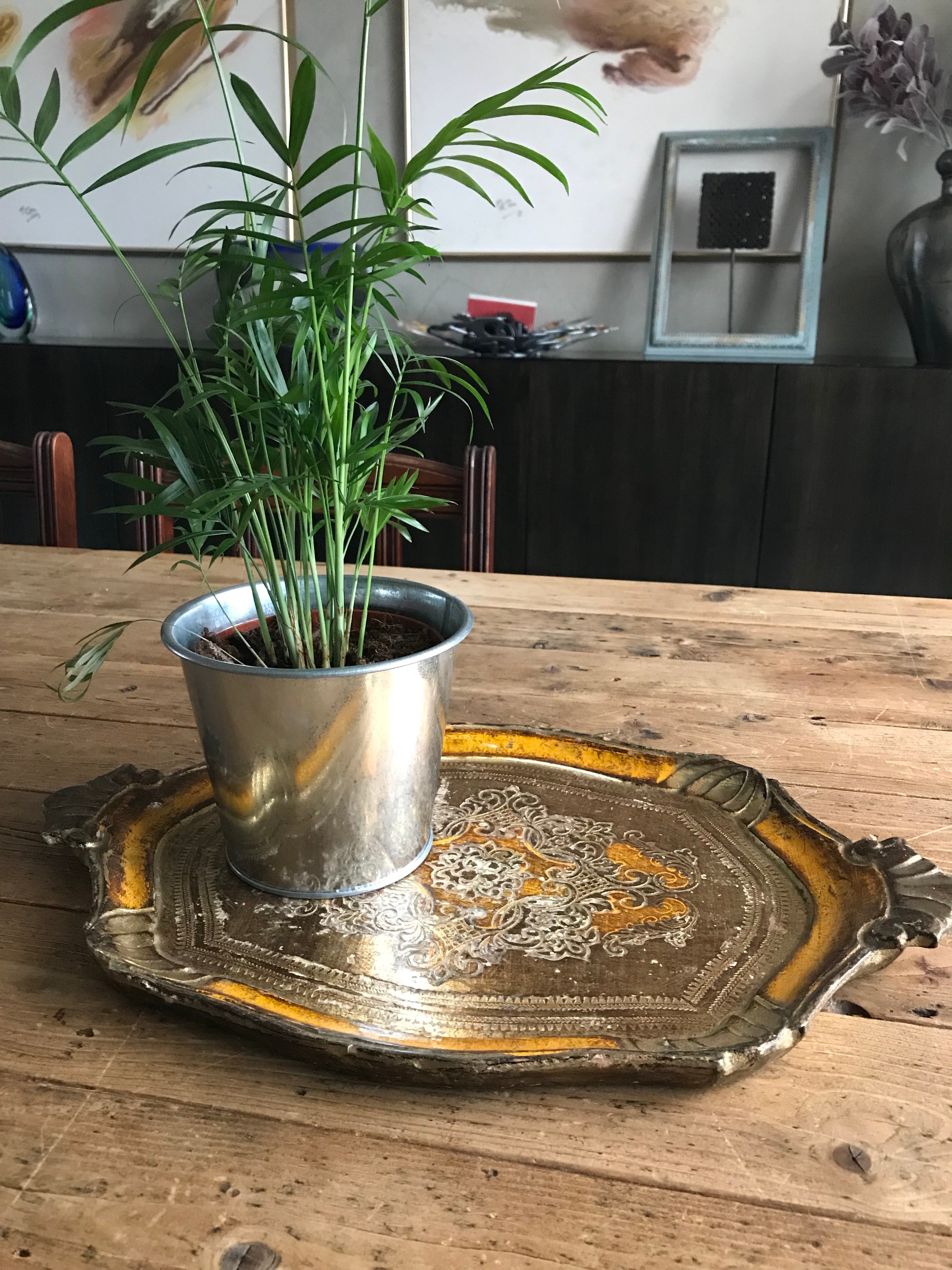 Yellow Florentine Gilt Tray