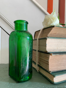 Old Embossed "Kepler" Green Bottle
