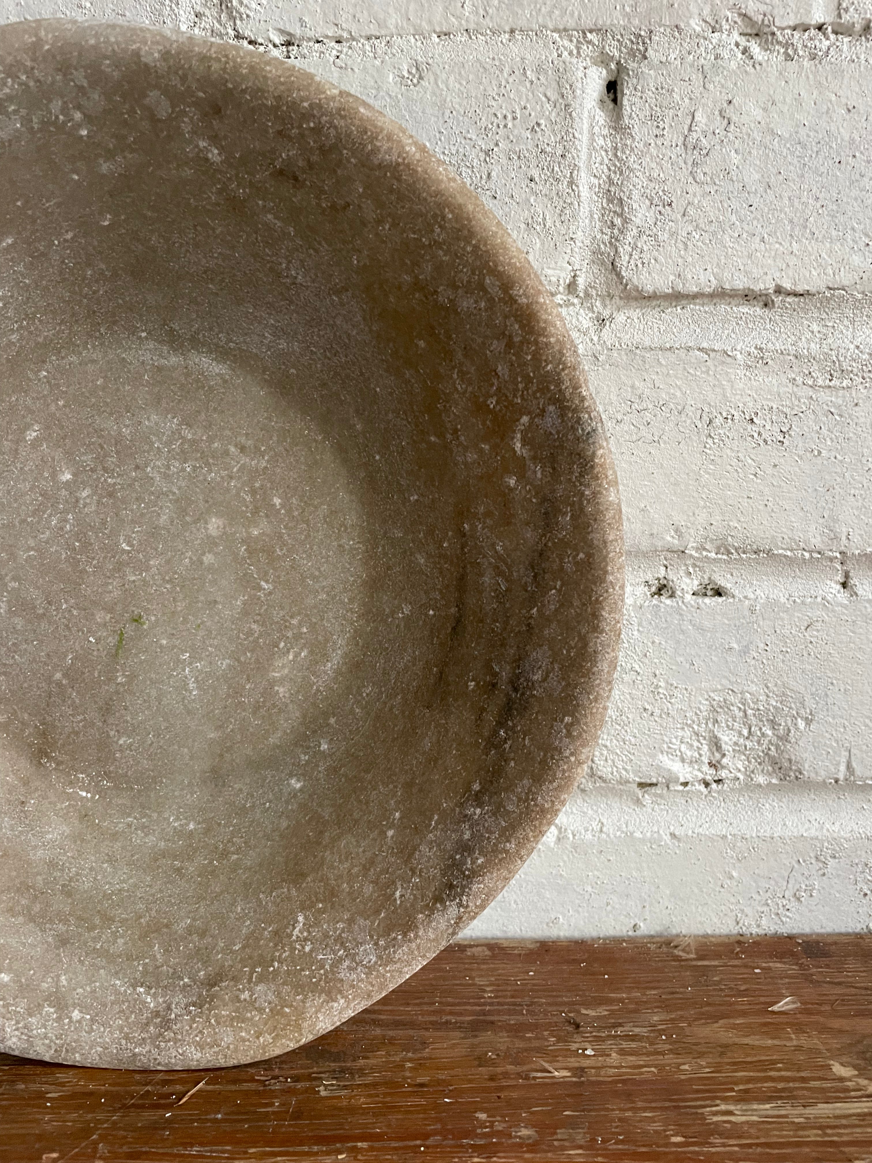 Large Antique Marble Bowl 3