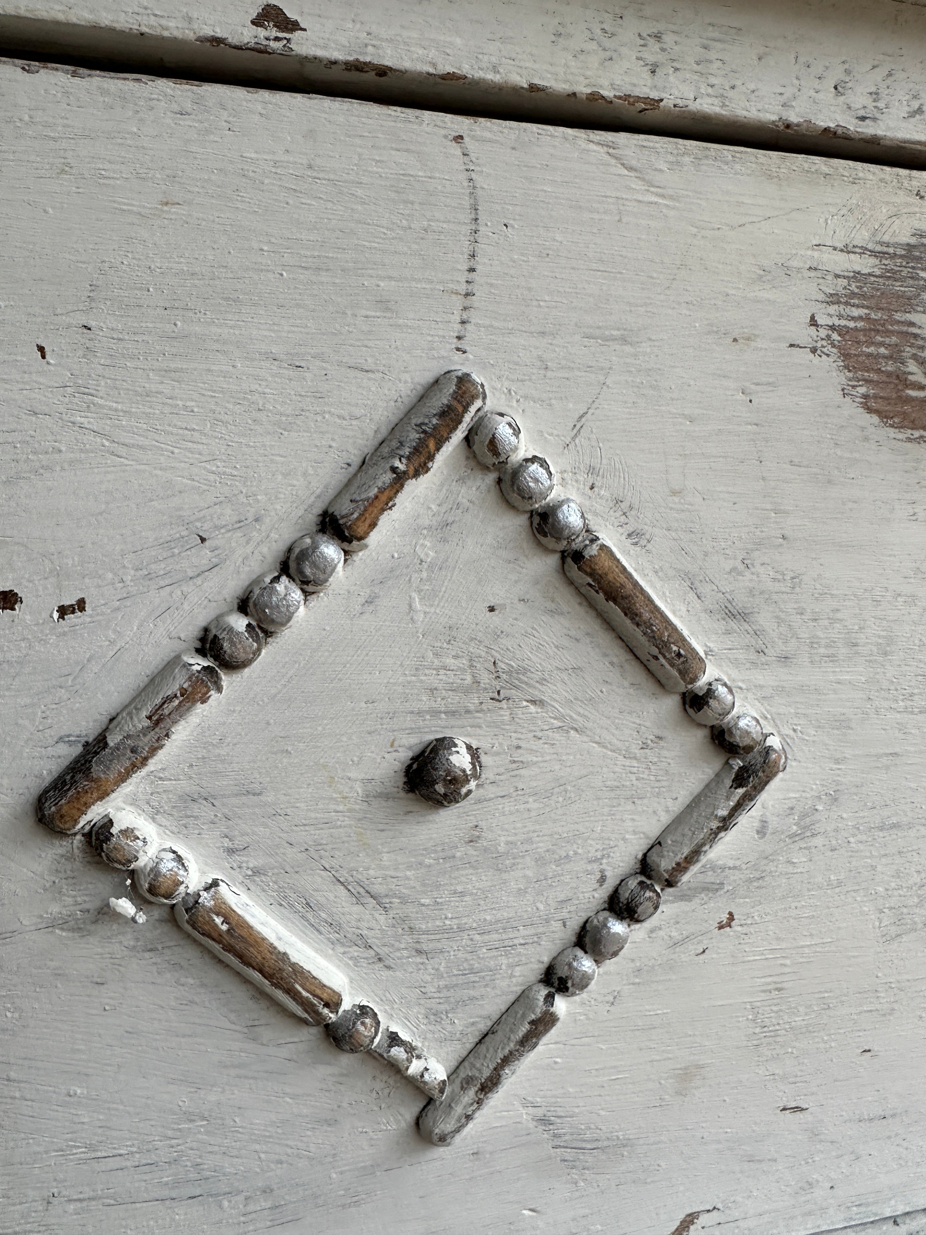 Rustic White Table Cabinet