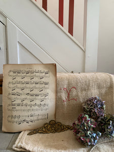 Book of Old French Music Sheets for Piano