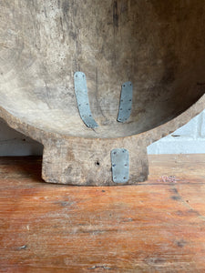 Large Wooden Dough Bowl 2