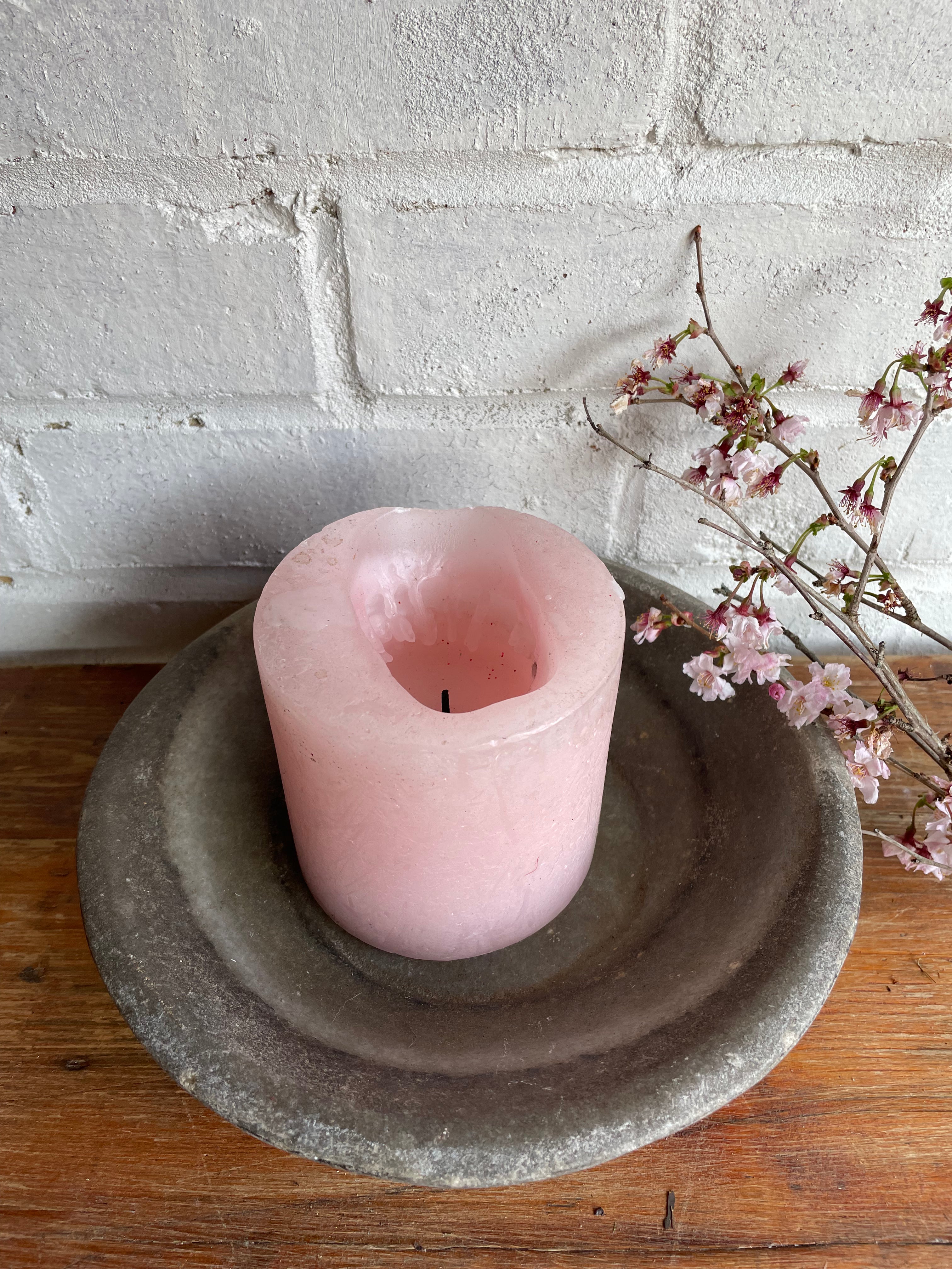 Antique Marble Stone Bowl: Grey Hues
