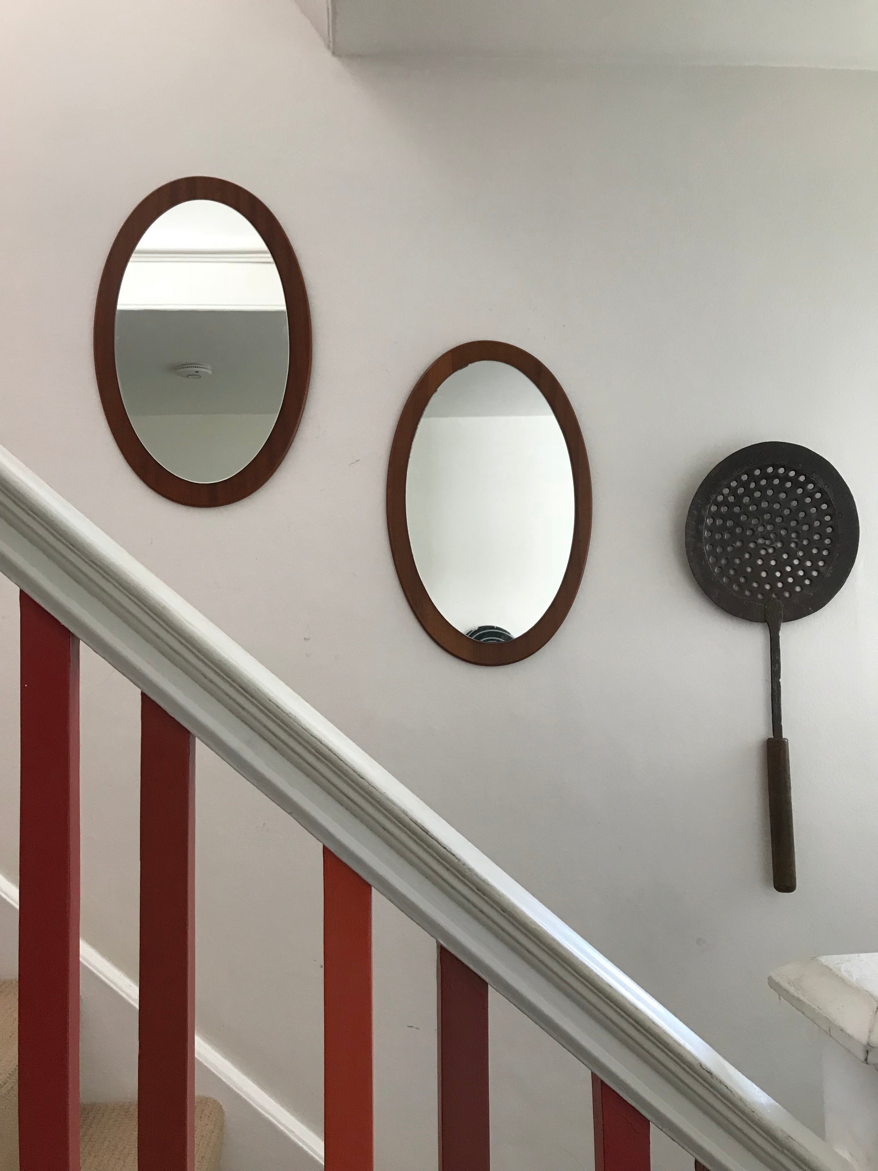 1970S Oval Teak Mirror