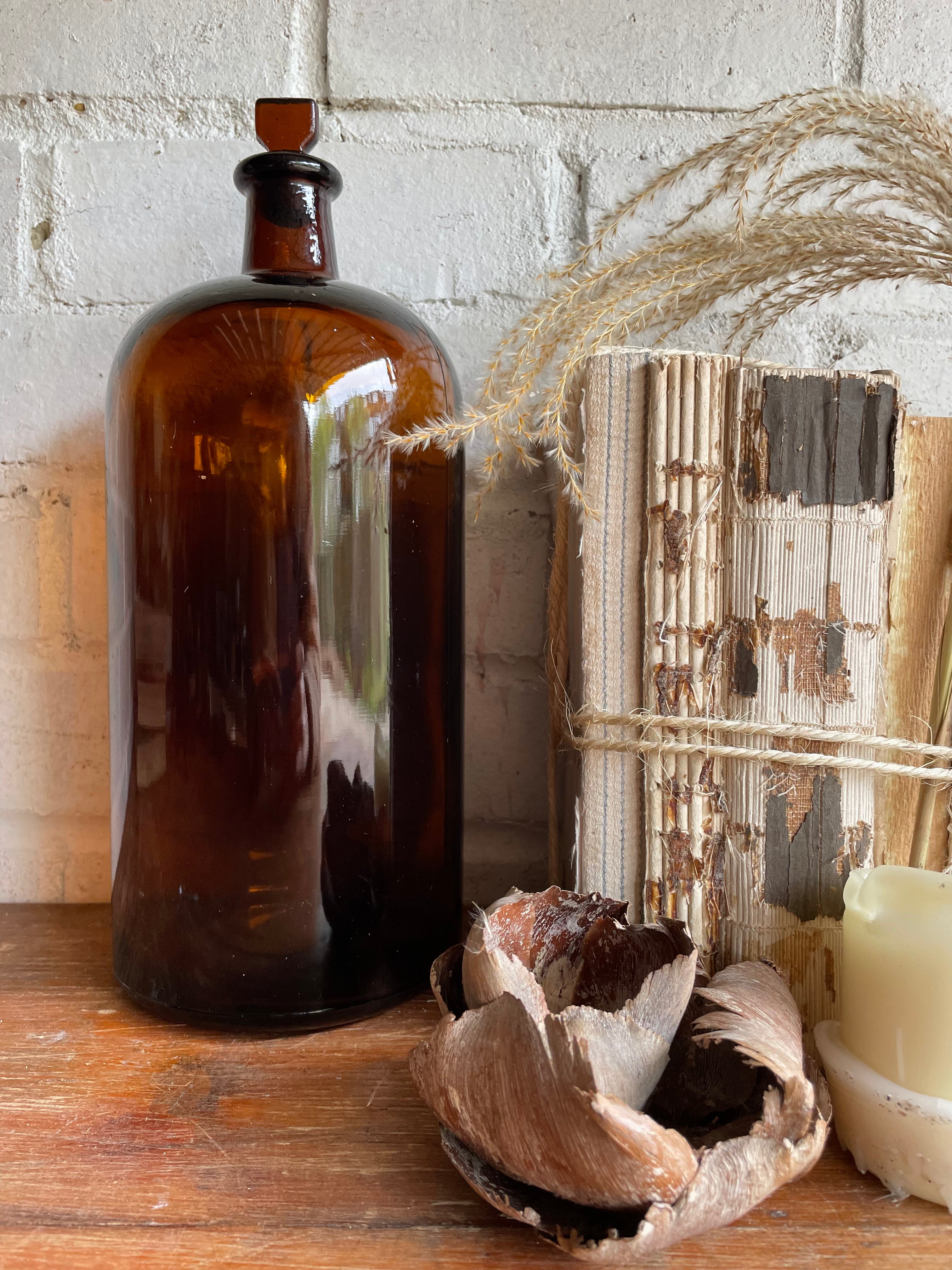 Large Apothecary Bottle with original stopper