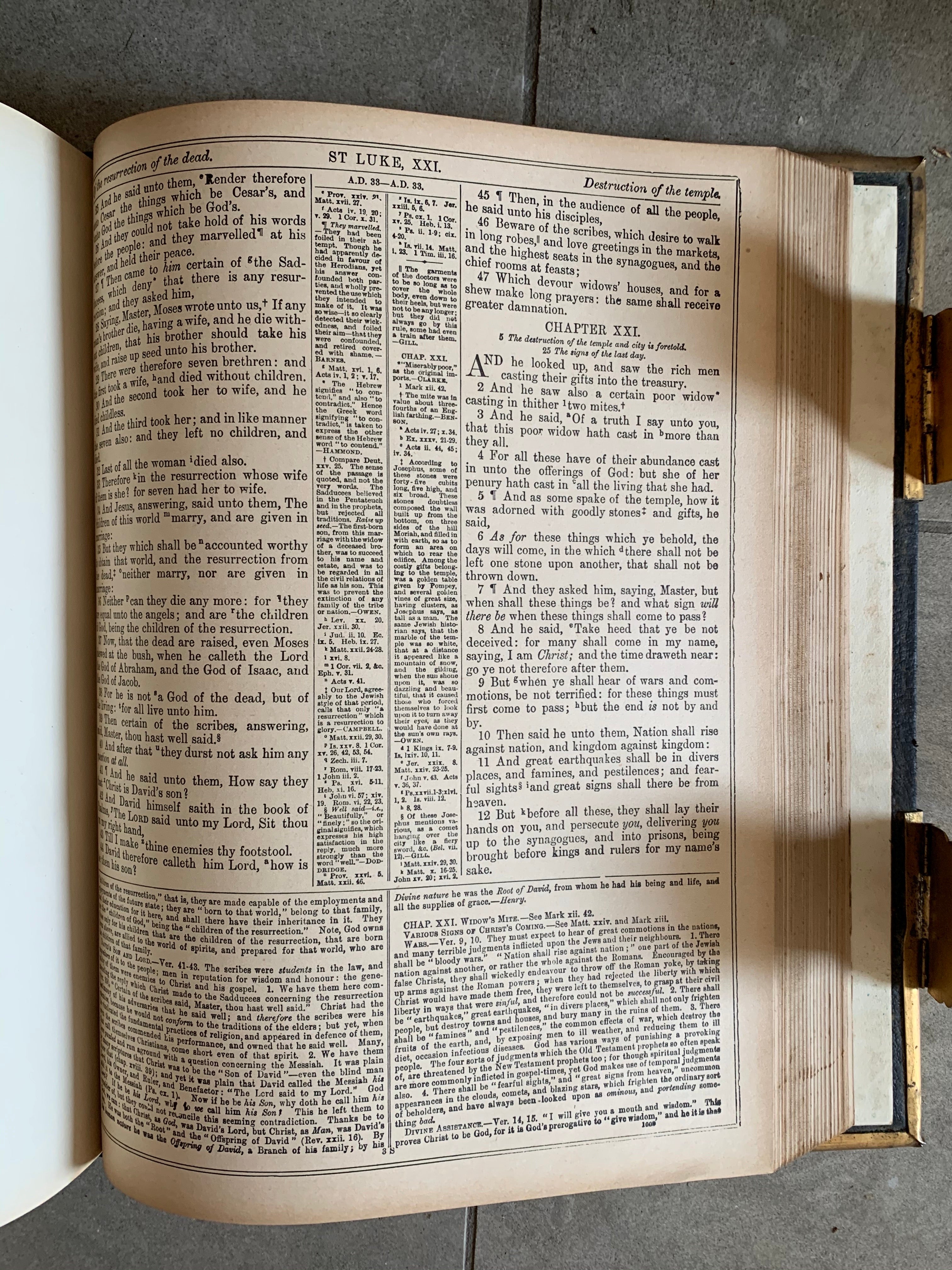 1800s Large Antique Family Bible
