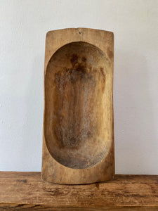 Large Rustic Wooden Dough Bowl