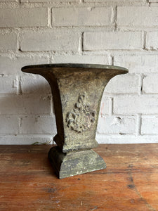 Iron Planter with Fleur de Lis Decoration