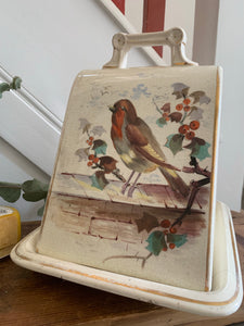 Antique Ceramic Cheese Dish with lid