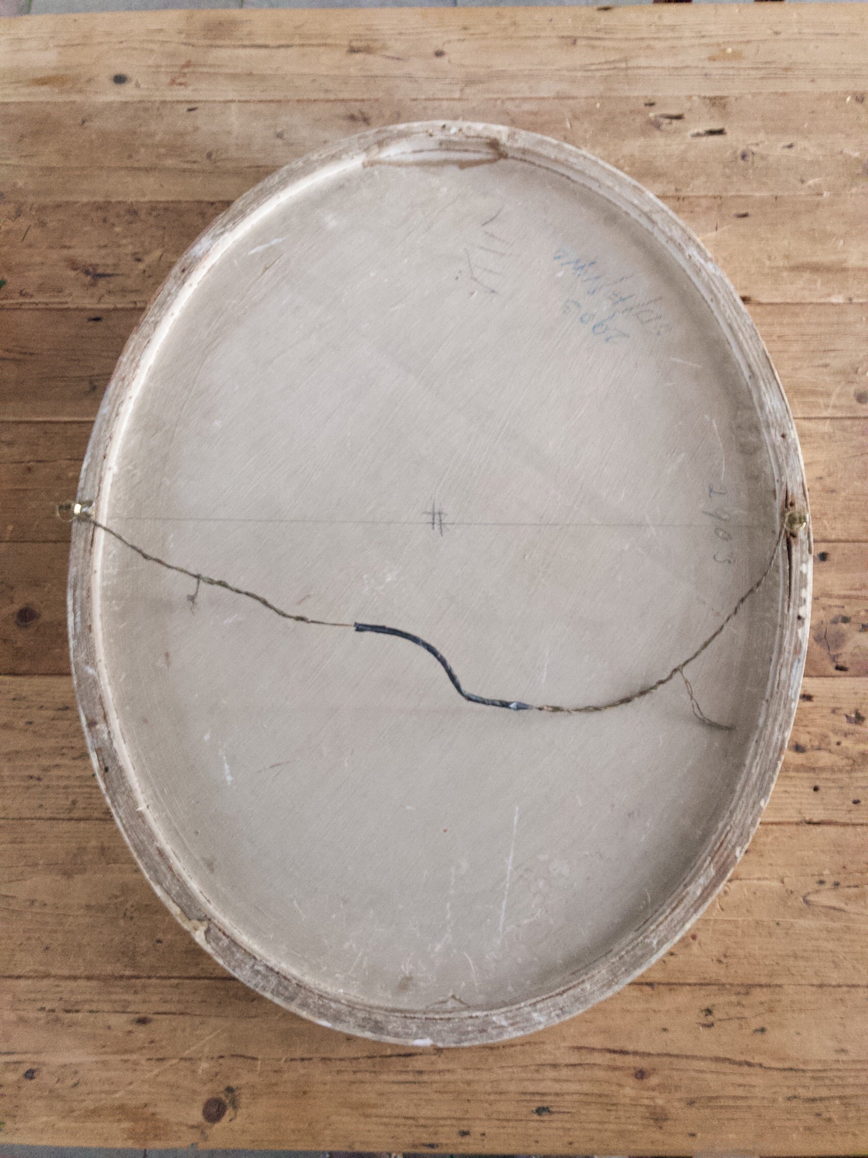 Large Ivory-Coloured Mirror