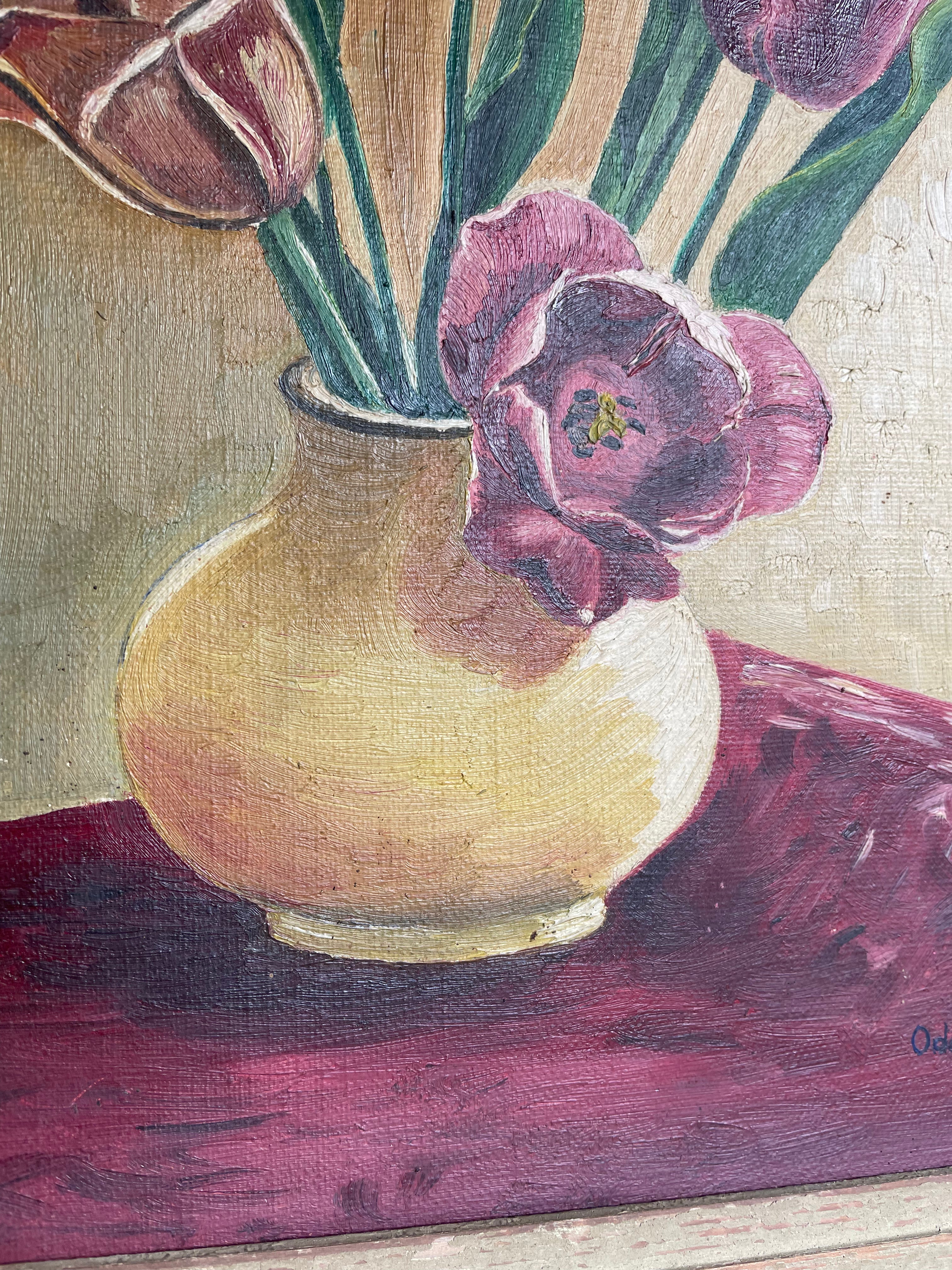 Tulips: Oil on Canvas