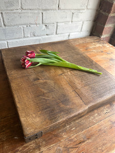 Reclaimed Oak Chopping Board/Butchers Block with Metal Corners