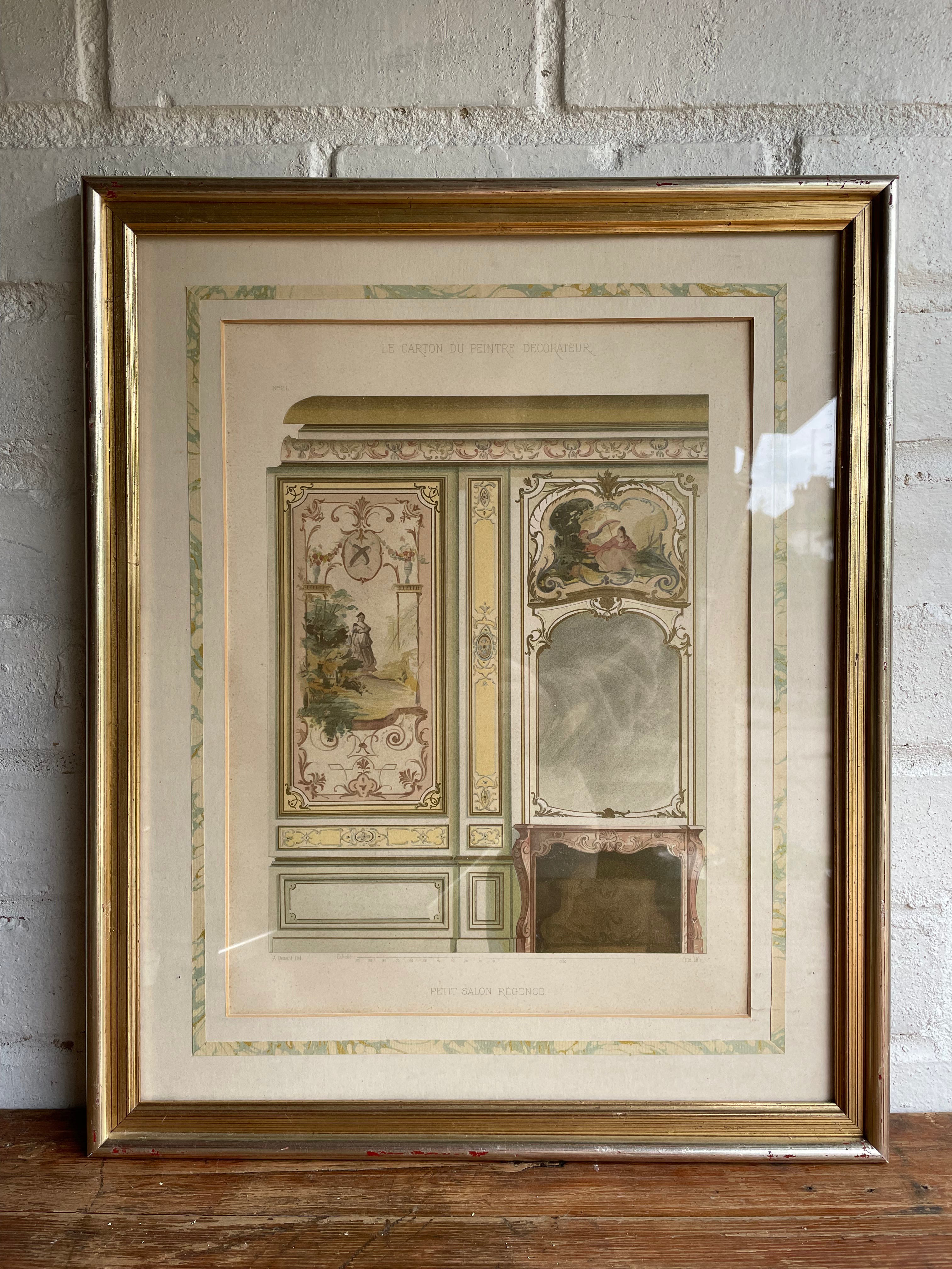 Antique Print No 21 of French Architectural & Ornamental Detail