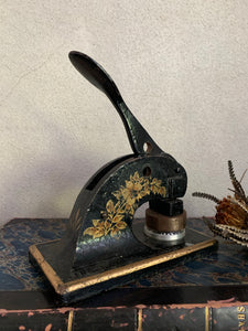 Antique Cast Iron Embossing Stamp