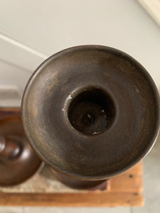 Antique “Barley Twist” Wooden Candlesticks