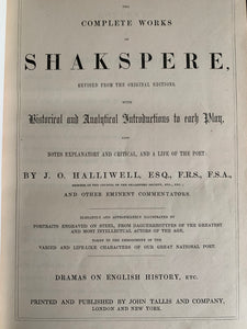 Shakespeare Histories - Leather spine and marbled cover
