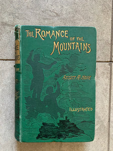 "The Romance of the Mountains" - Vintage Book in green tones