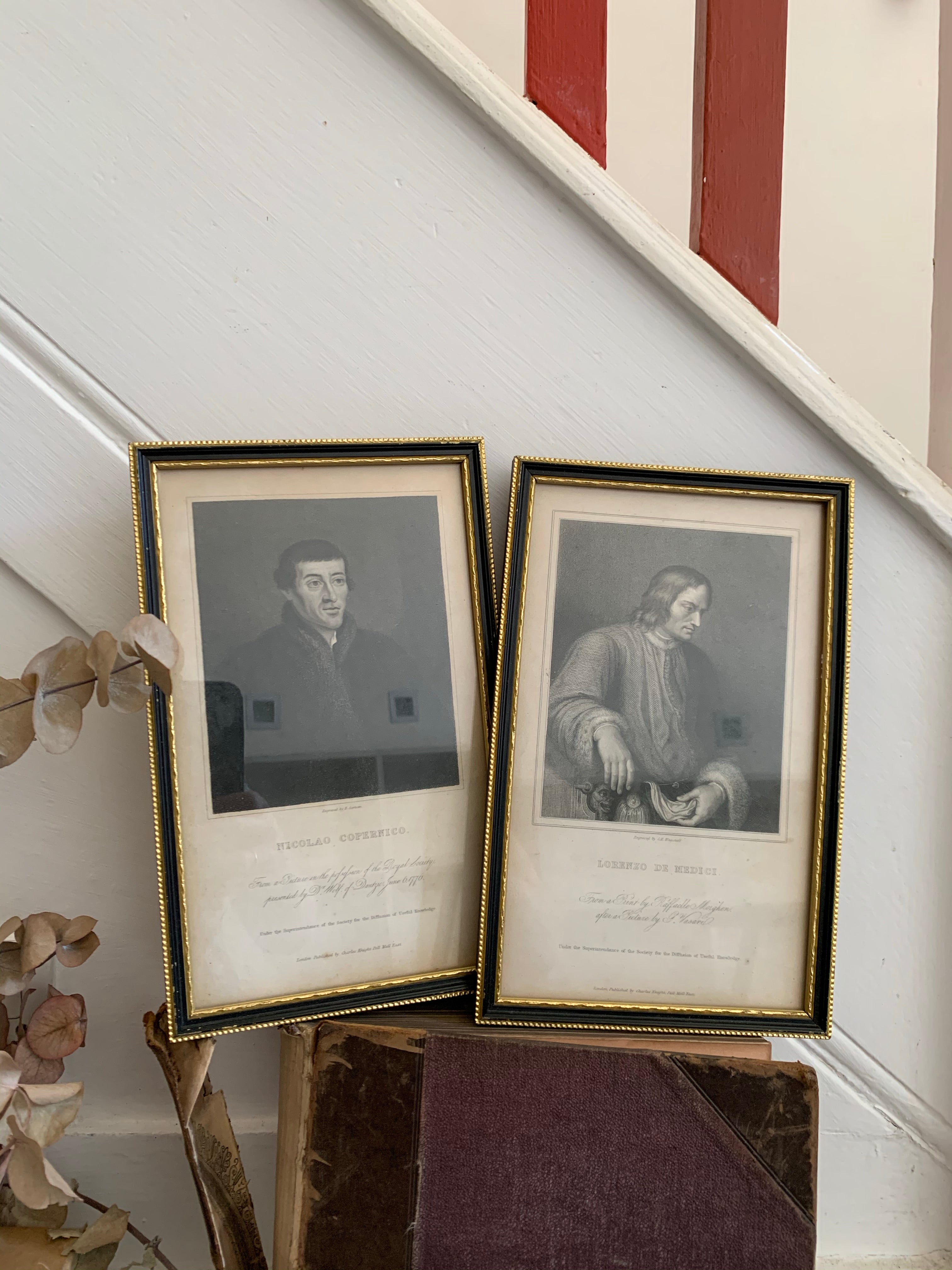 Pair of Framed Antique Plates/Etchings