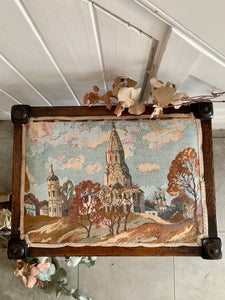 19th Century Tapestry Piano Stool