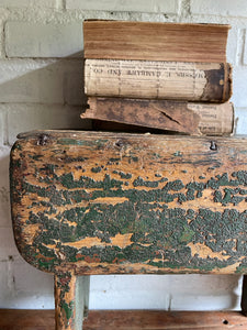 Rustic Green Stool