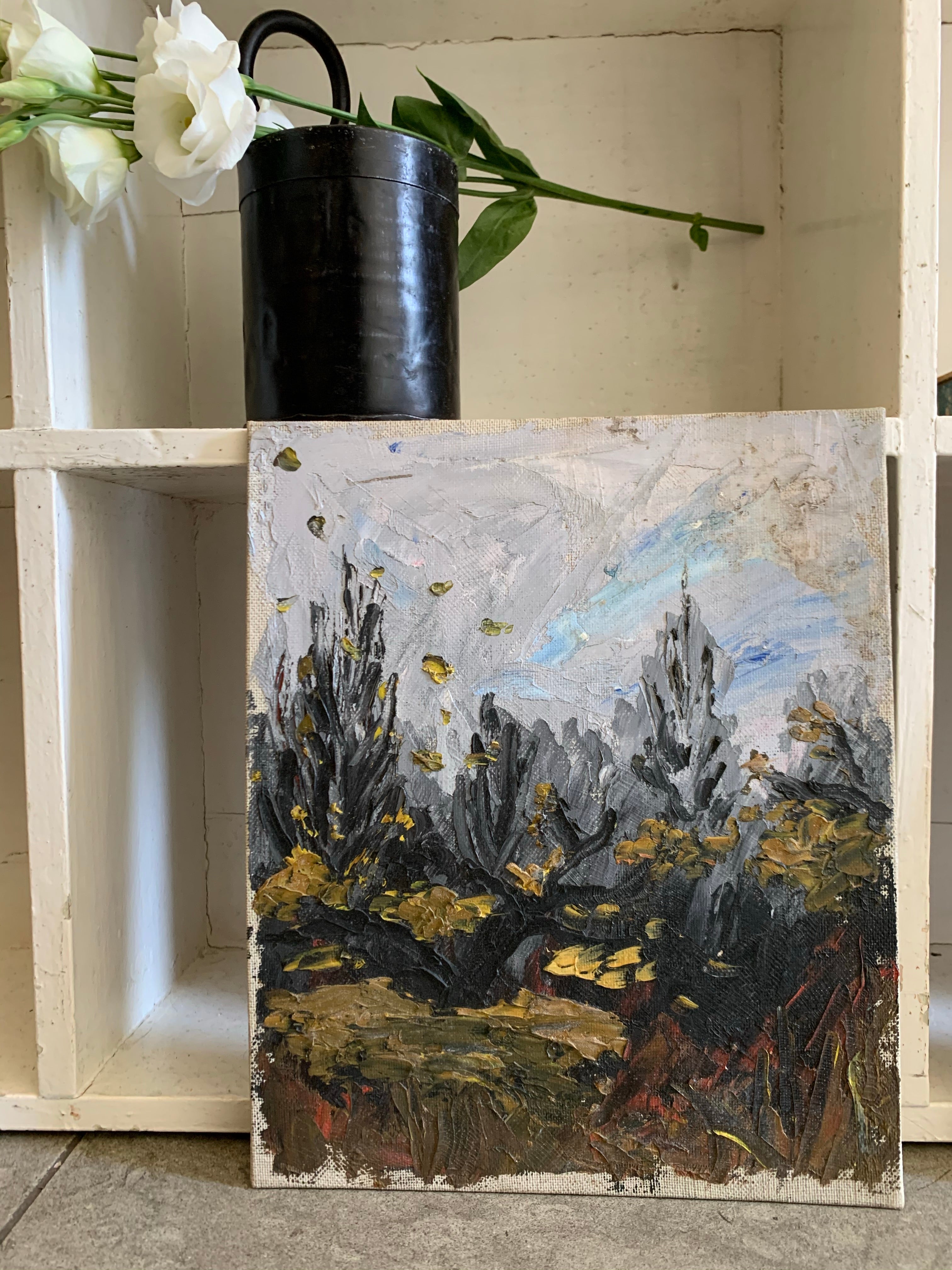 Moody Forest: Small Oil on Board