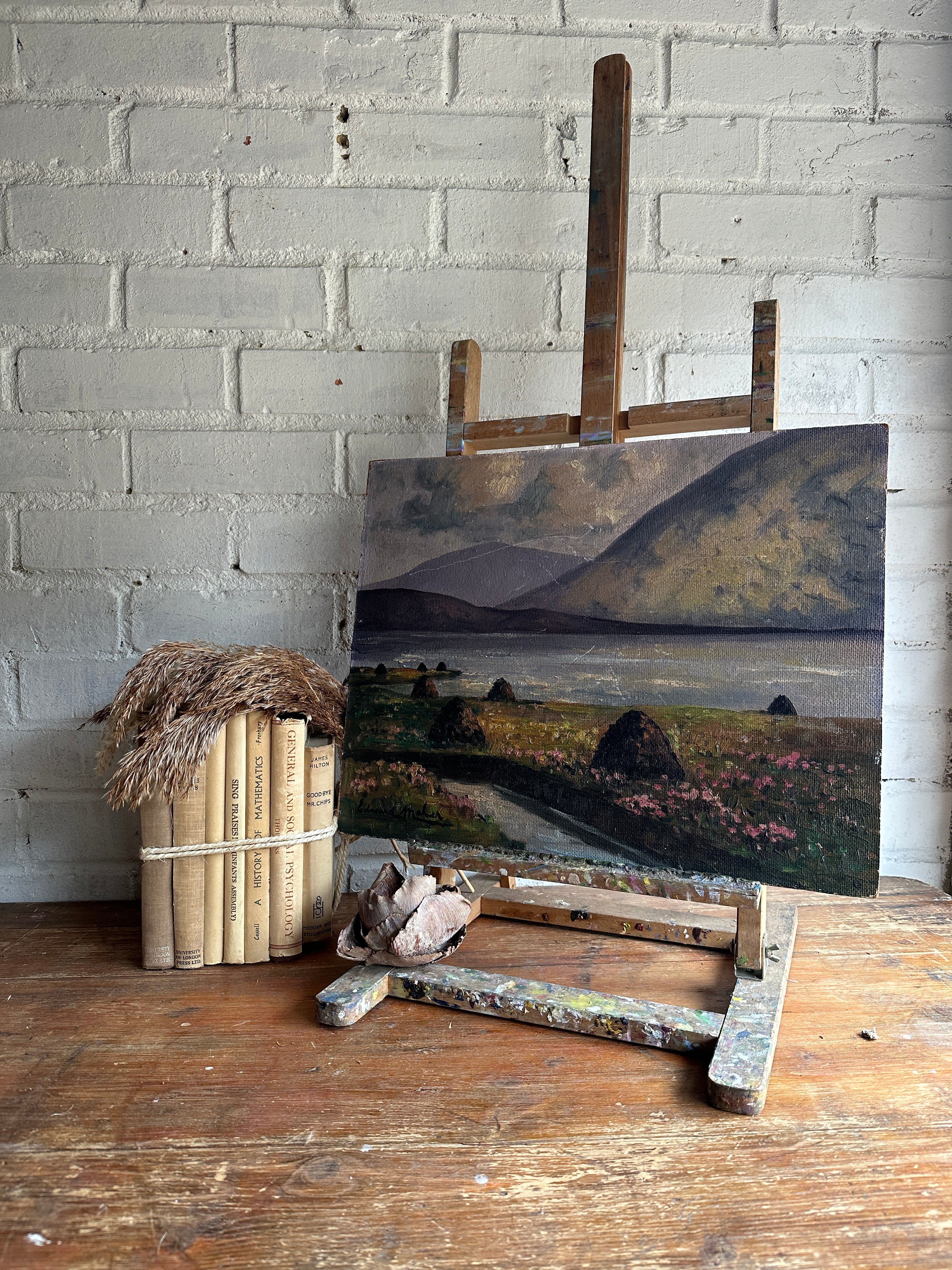 Gentle Landscape: Signed Oil on Board