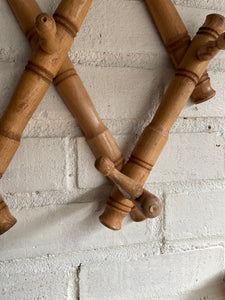 1930s Accordion Bamboo Coat & Hat Rack