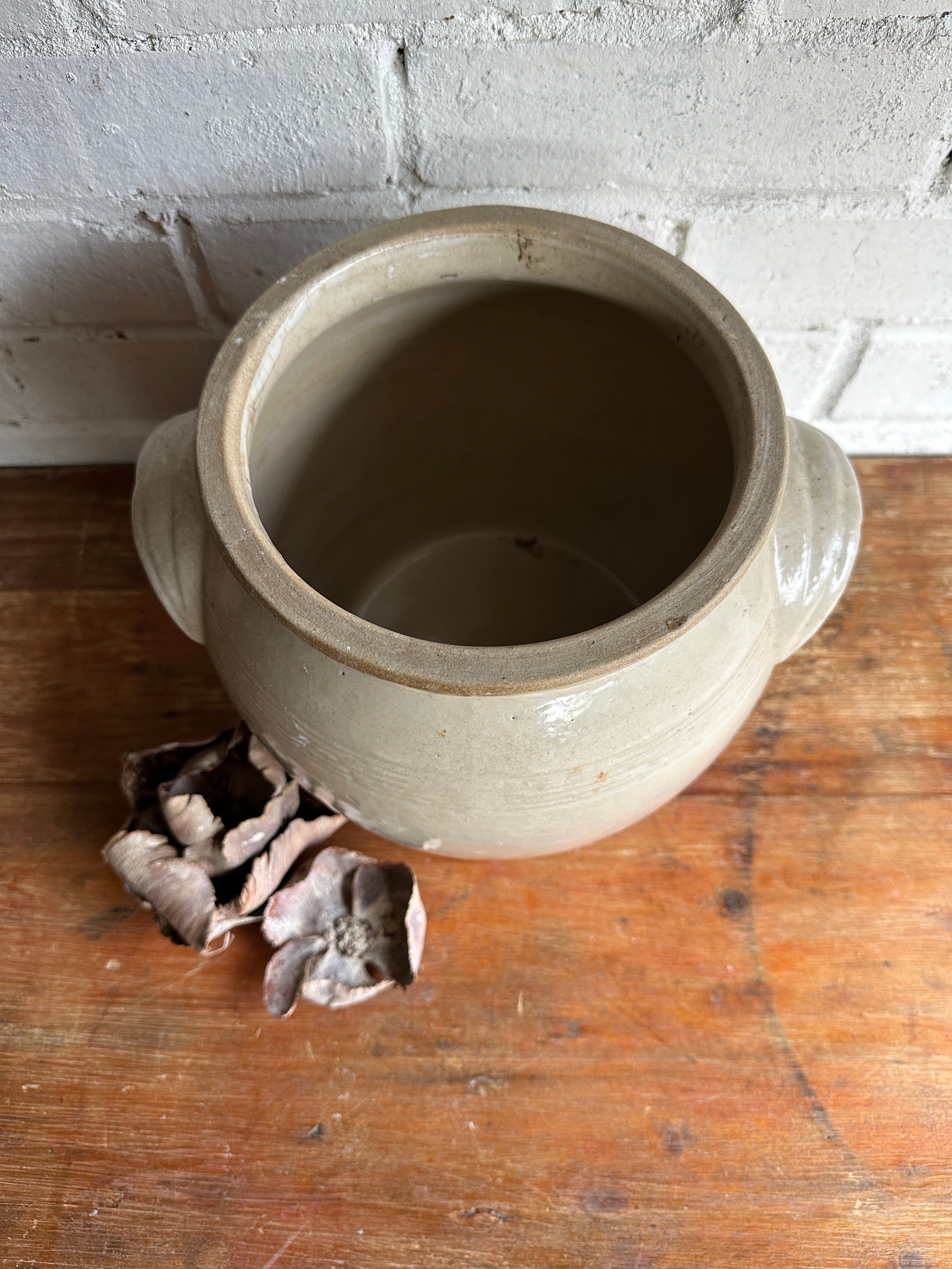 Stoneware Confit Jar French Storage Pot