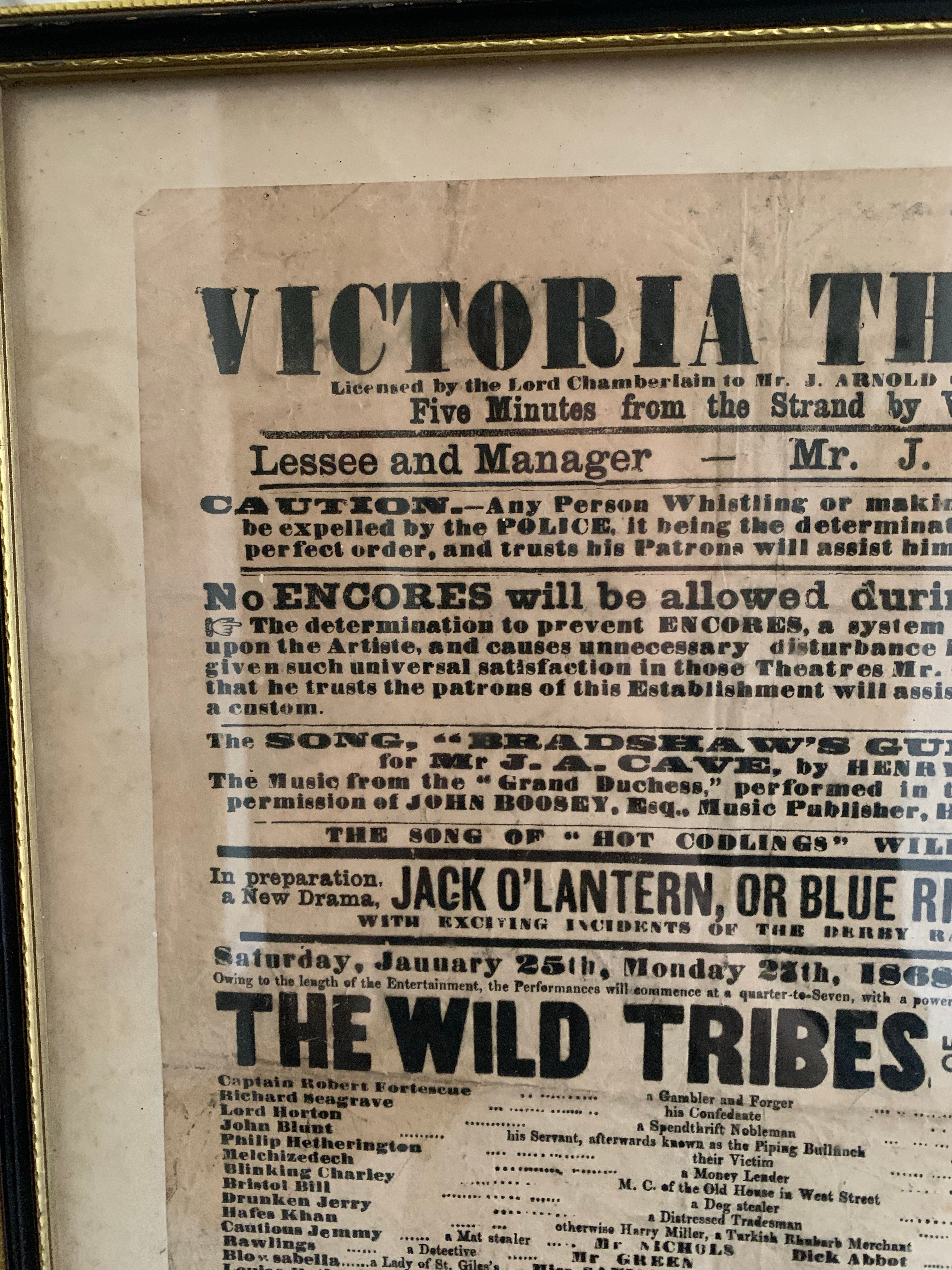 1800s Theatre Poster