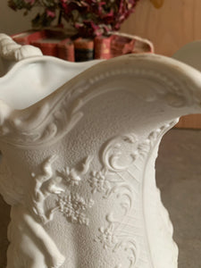 Bisque Porcelain Portmeirion Embossed Cherub Jug