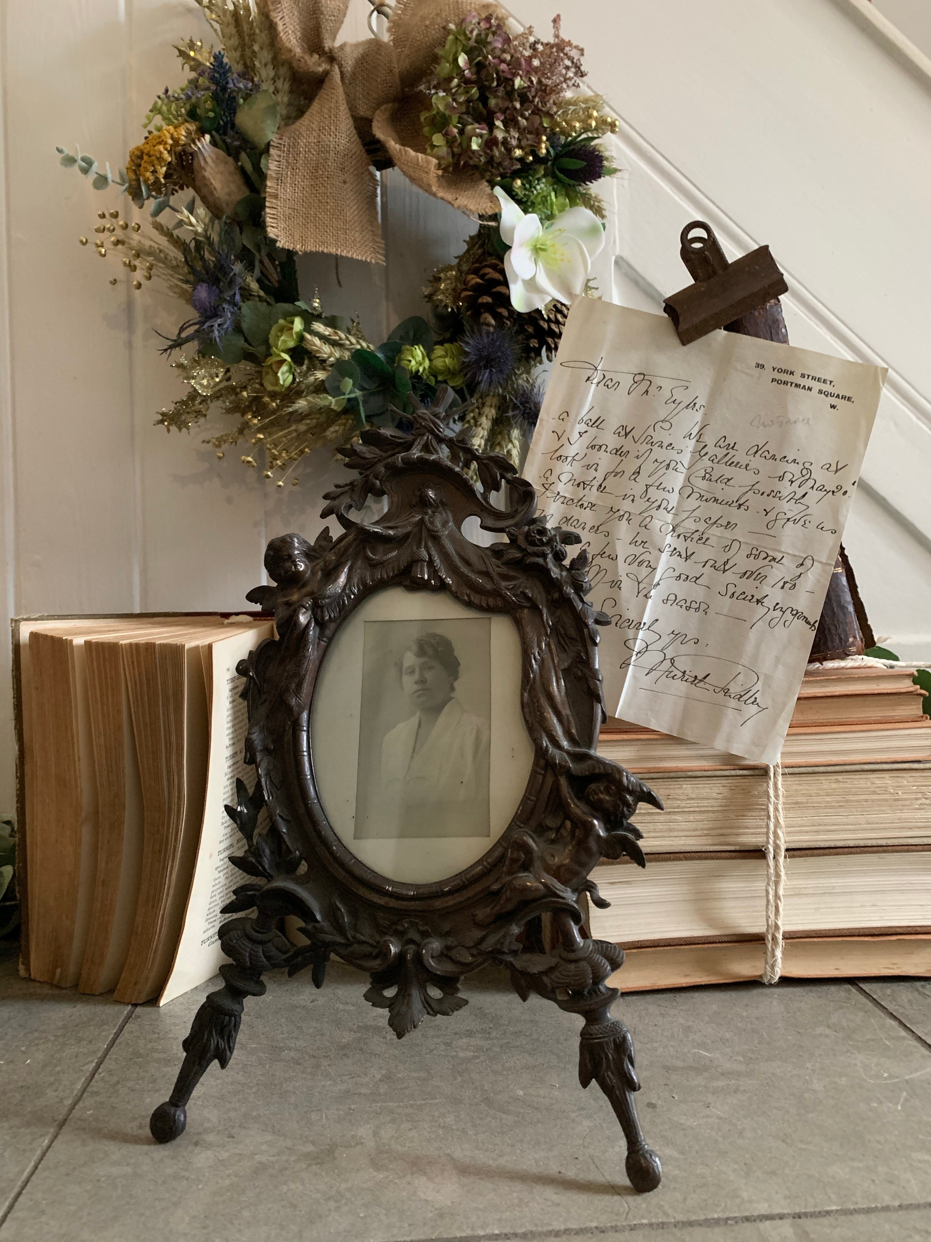 Antique Cast Iron Photo Frame 1