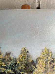 Antique landscape: Oil on Wood Board