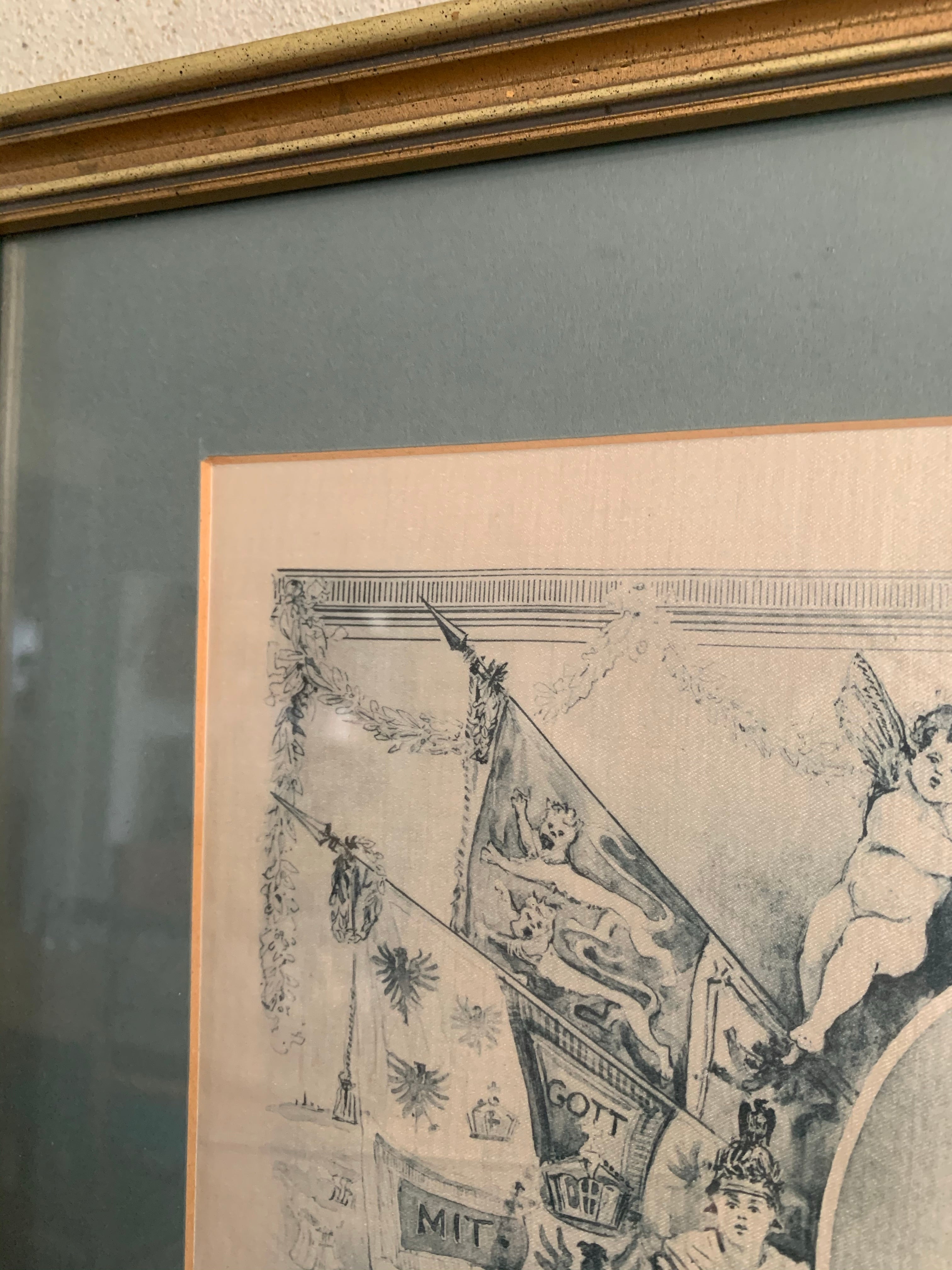 Large 1800s Framed Theatre Poster