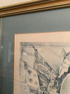 Large 1800s Framed Theatre Poster