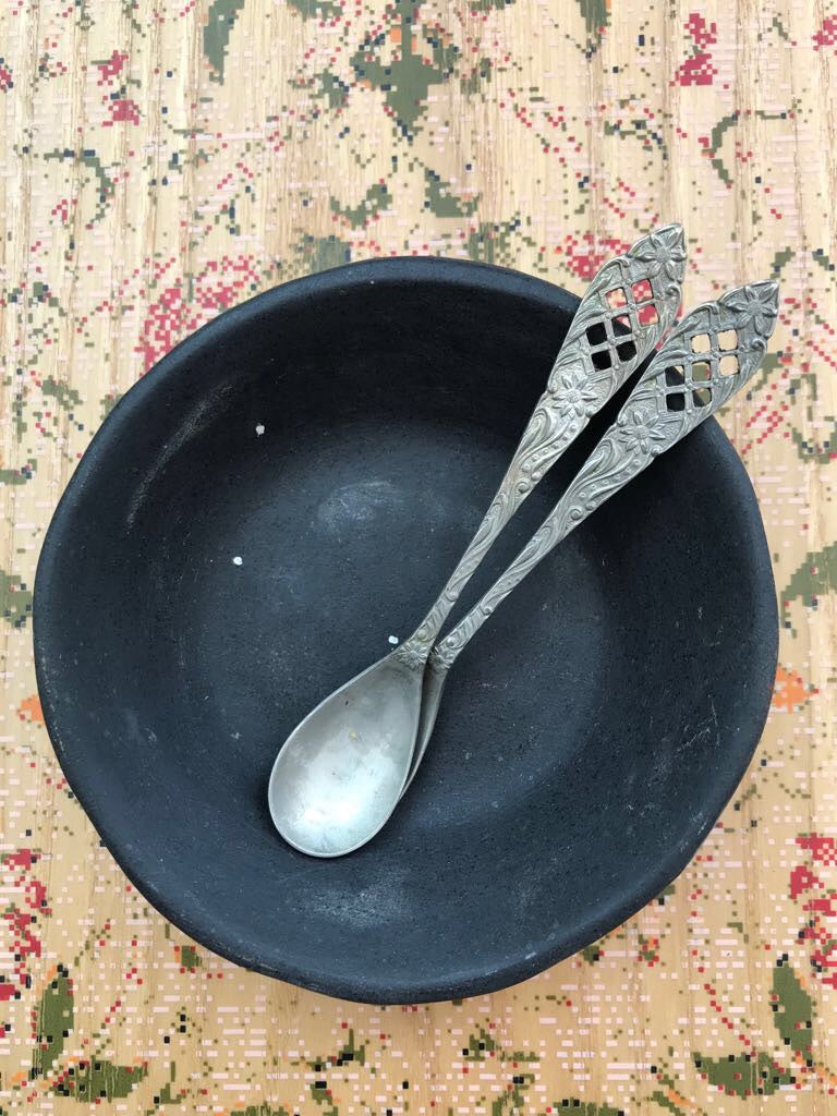 Little Antique Black Marble Ramekin Dishes