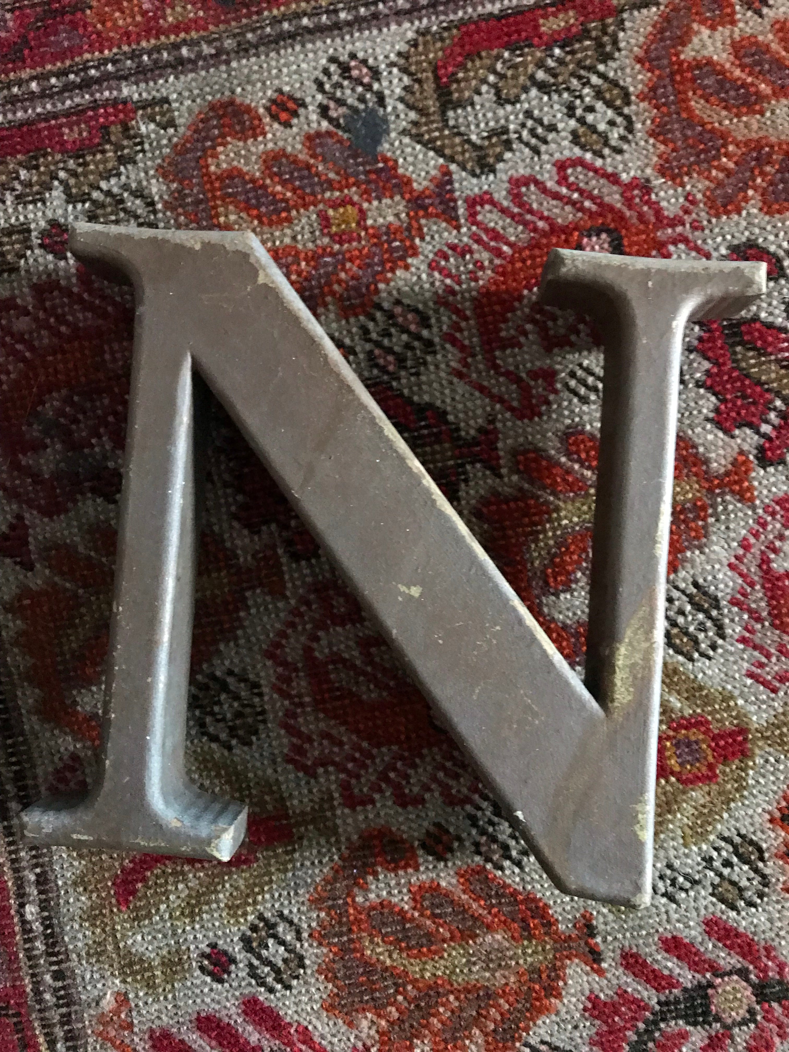 Rustic Stand-Alone Letter "N"