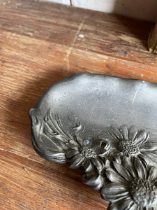 Pair of Antique Pewter Pin Trays