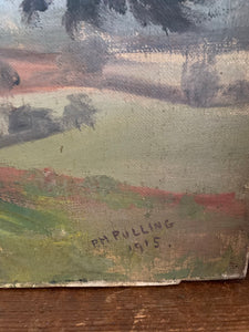 Moody Tree:  Antique Oil on Canvas signed 1915