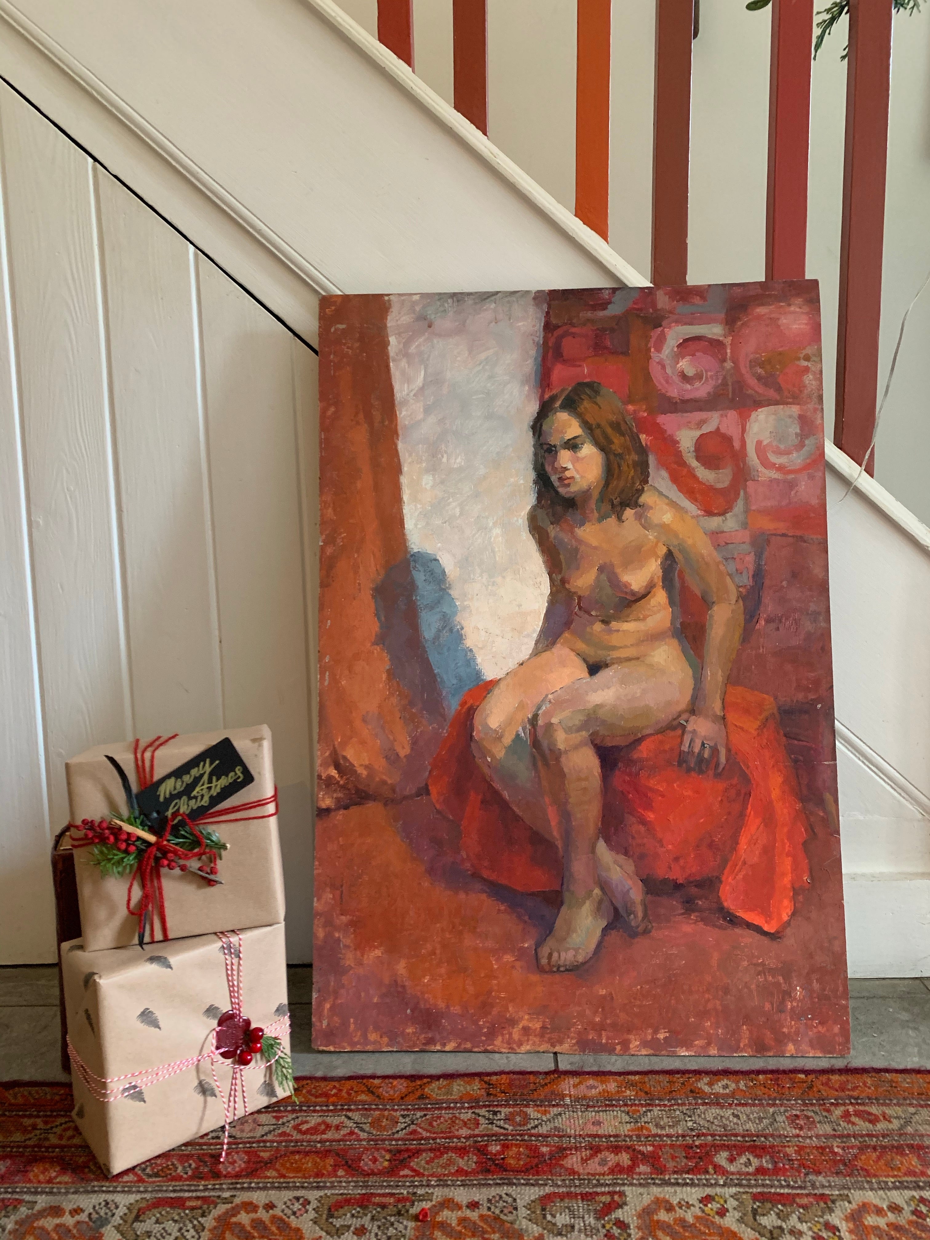 Original Nude - Large Oil on Board