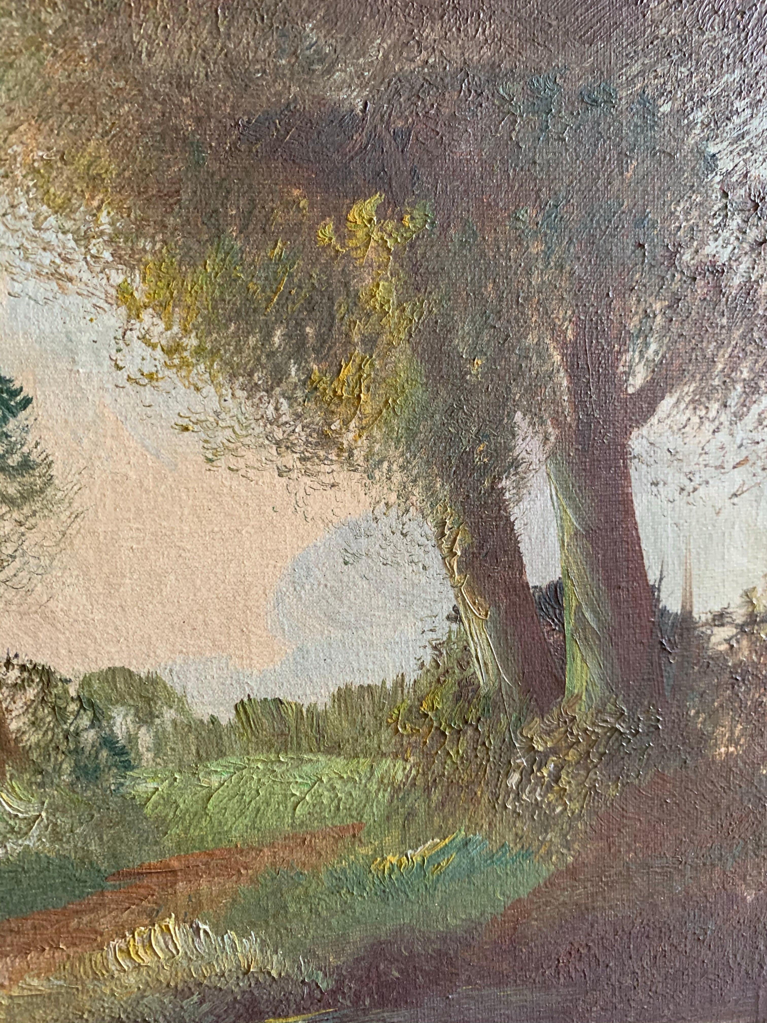Antique Landscape:  Oil on Canvas