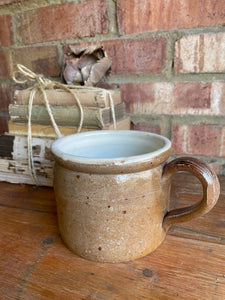 French Earthenware Salt Glazed Pot with Handle